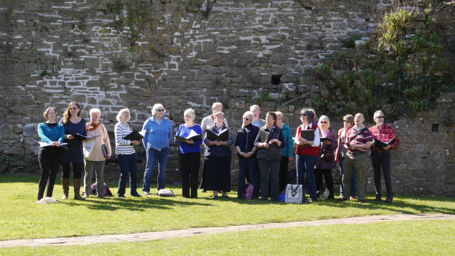 Singing in Caldicot Castle Singing in Caldicot Castle